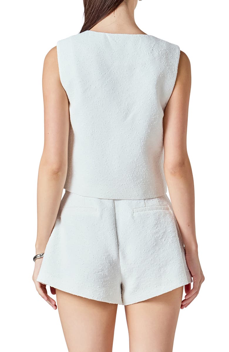 Endless Rose Double Breasted Crop Top, Alternate, color, White