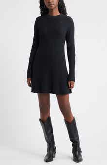 Treasure & Bond Long Sleeve Merino Wool & Cotton Blend Sweater Dress