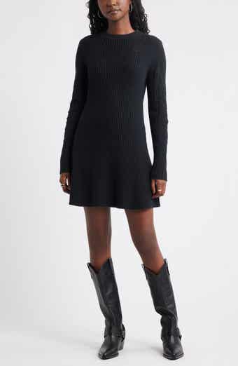 Treasure & Bond Long Sleeve Merino Wool & Cotton Blend Sweater Dress