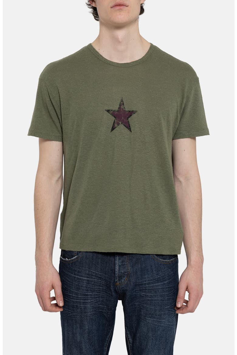 Star Faded Sun Cotton Graphic T-Shirt, Main, color, KHAKI