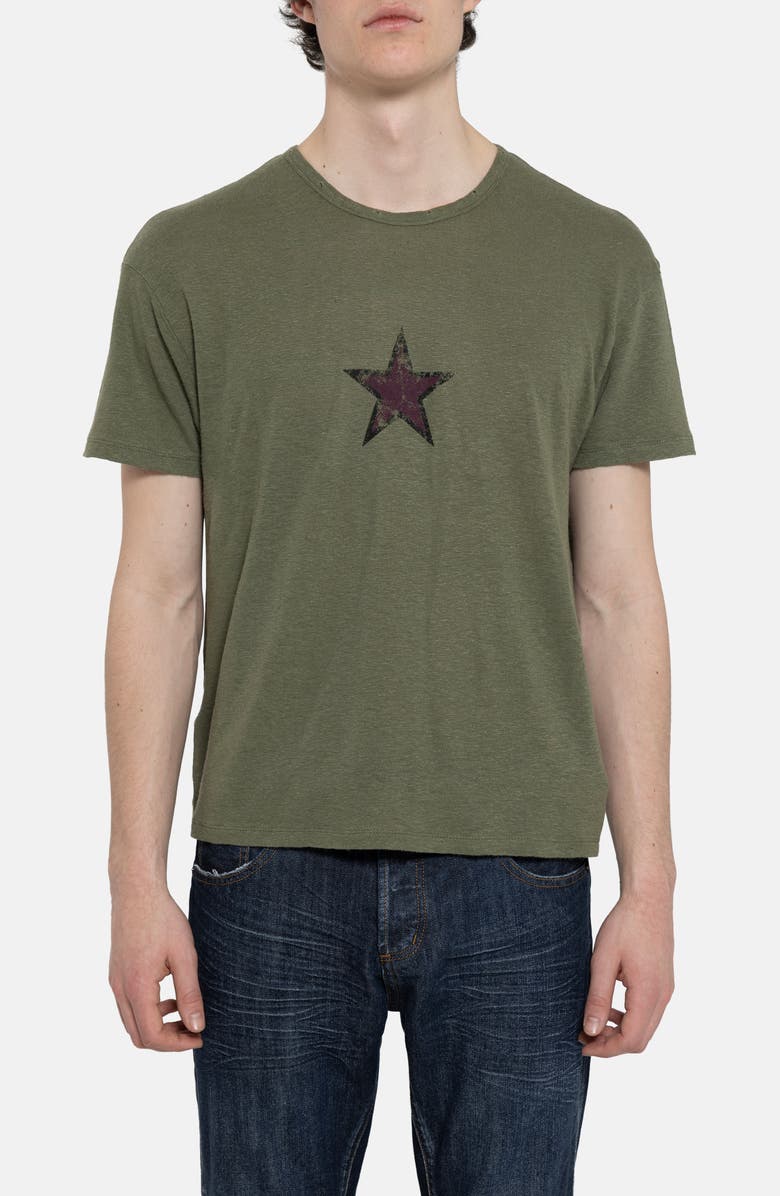 JADED LONDON Star Faded Sun Cotton Graphic T-Shirt, Main, color, Khaki