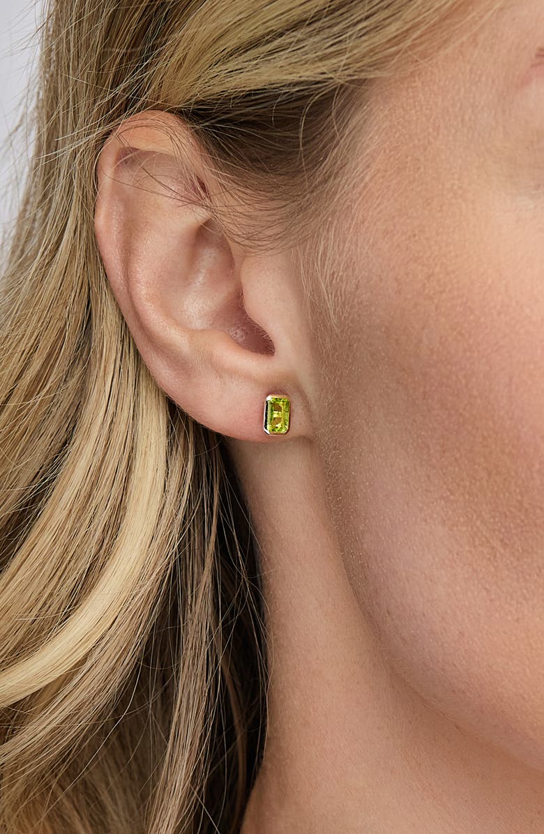 Bony Levy 14K Gold Peridot Stud Earrings, Alternate, color, 14K Yellow Gold