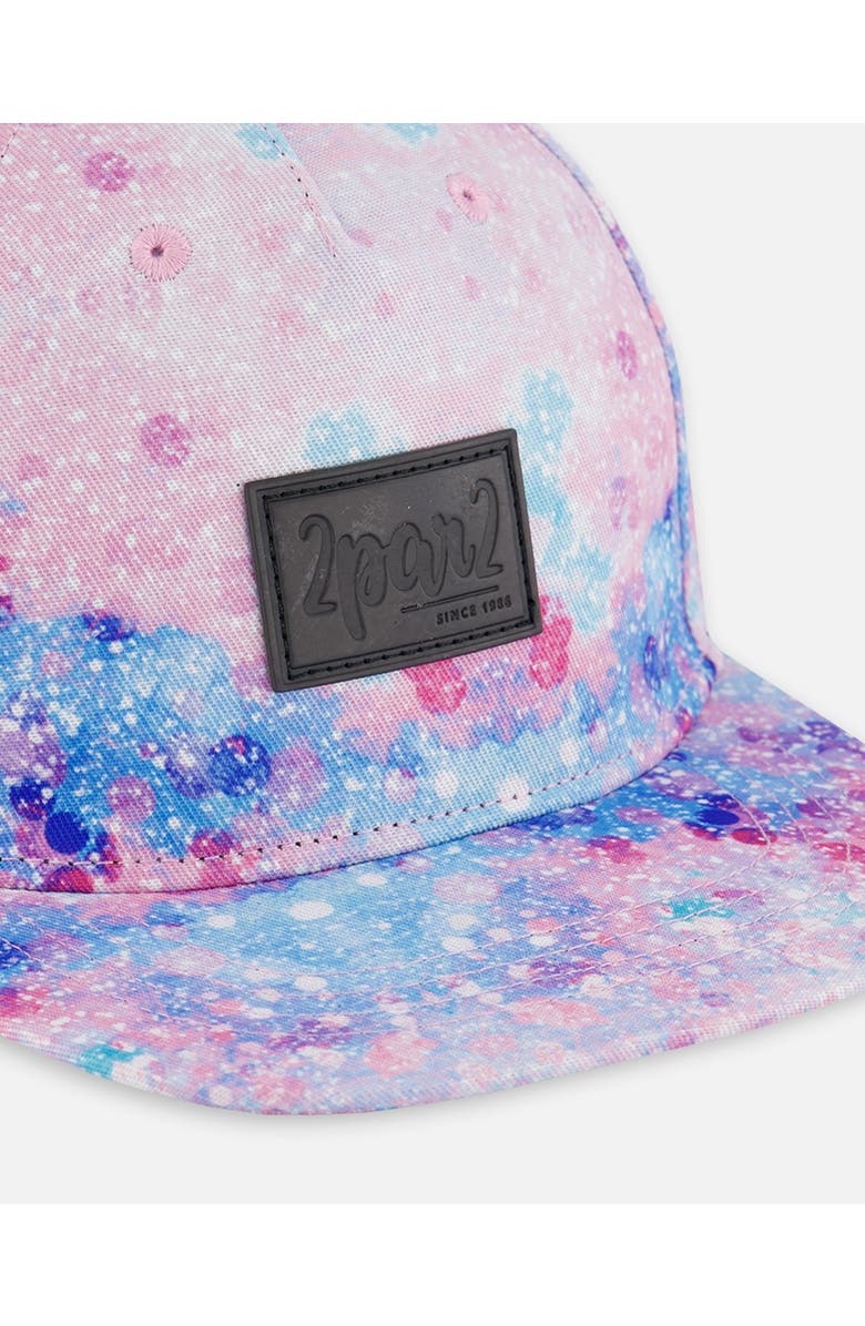 Deux par Deux Baby Girl's Printed Cap Pink With Bubble Effects, Alternate, color, Pink With Bubble Effects