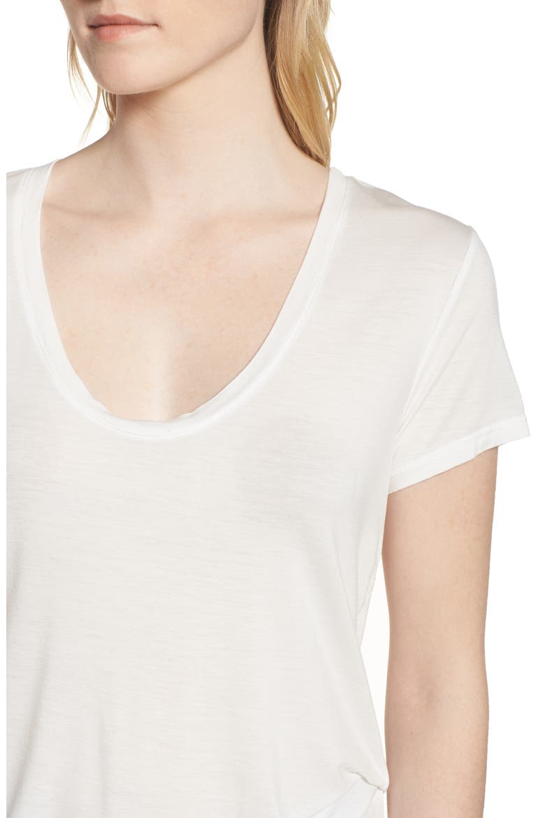 Sloane Scoop Tee, Alternate, color, WHITE
