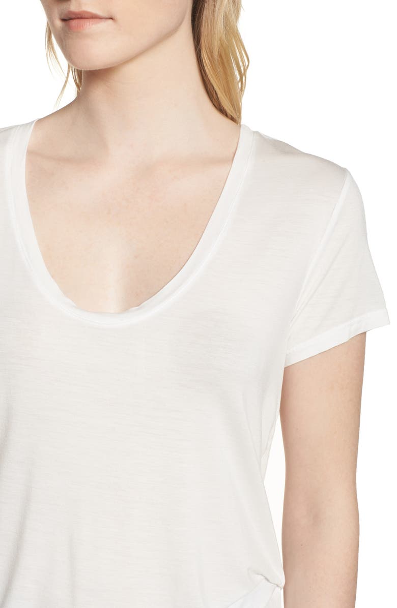 Splendid Sloane Scoop Tee, Alternate, color, White