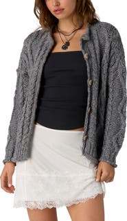 Free People Opal Cable Knit Cardigan