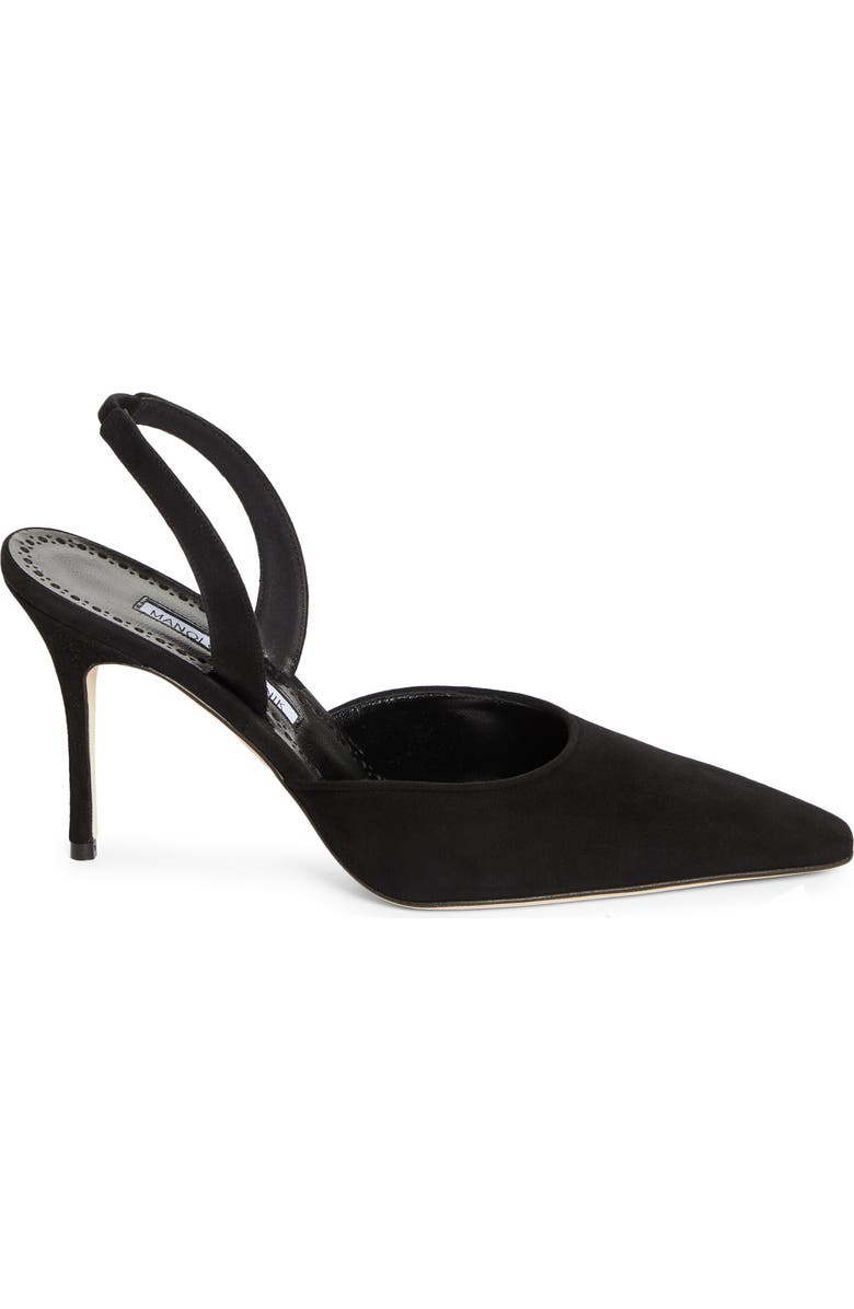 Manolo Blahnik Borelapla Slingback Pump, Alternate, color, Black