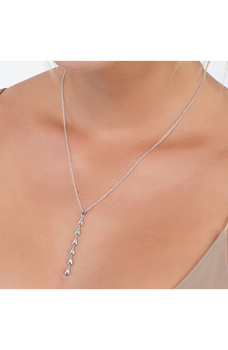Lucy Quartermaine Long Tear Drop Pendant, Alternate, color, Sterling Silver