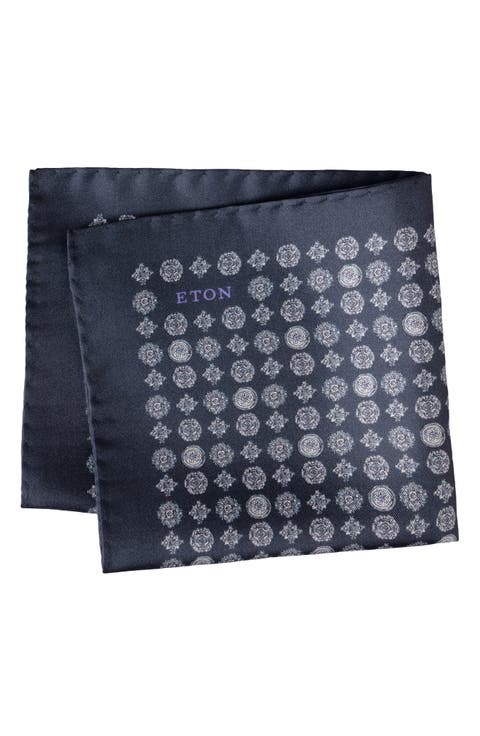 Medallion Silk Twill Pocket Square