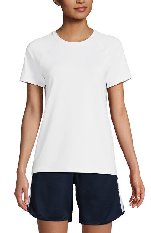 Lands' End School Uniform  Short Sleeve Active Tee In White