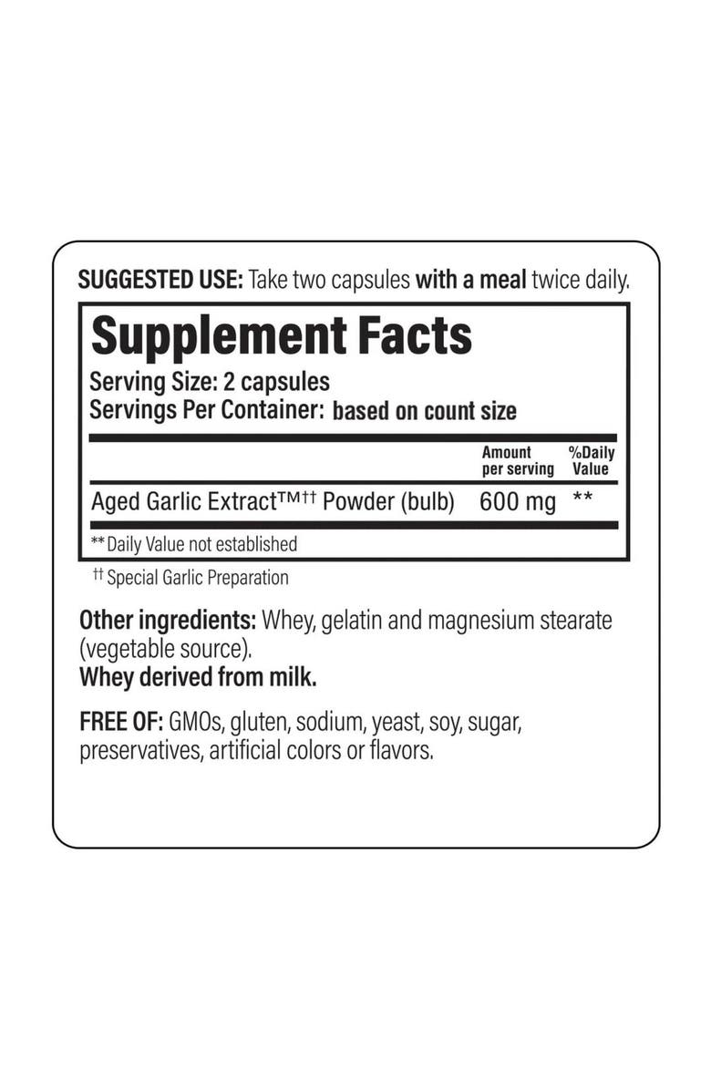 Kyolic Aged Garlic Extract Formula 100, Cardiovascular Health, capsules 300 Count, Alternate, color, NO COLOR