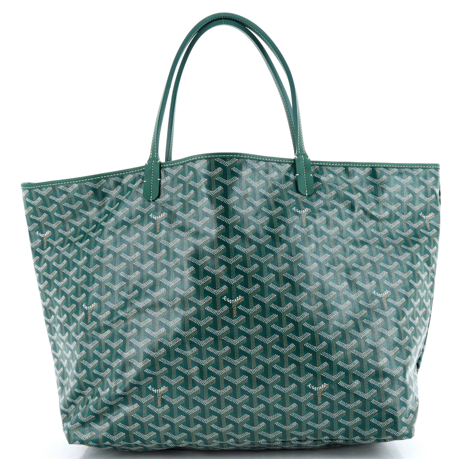 Pre-Owned Goyard Saint Louis Tote Coated Canvas GM, Main, color, Green