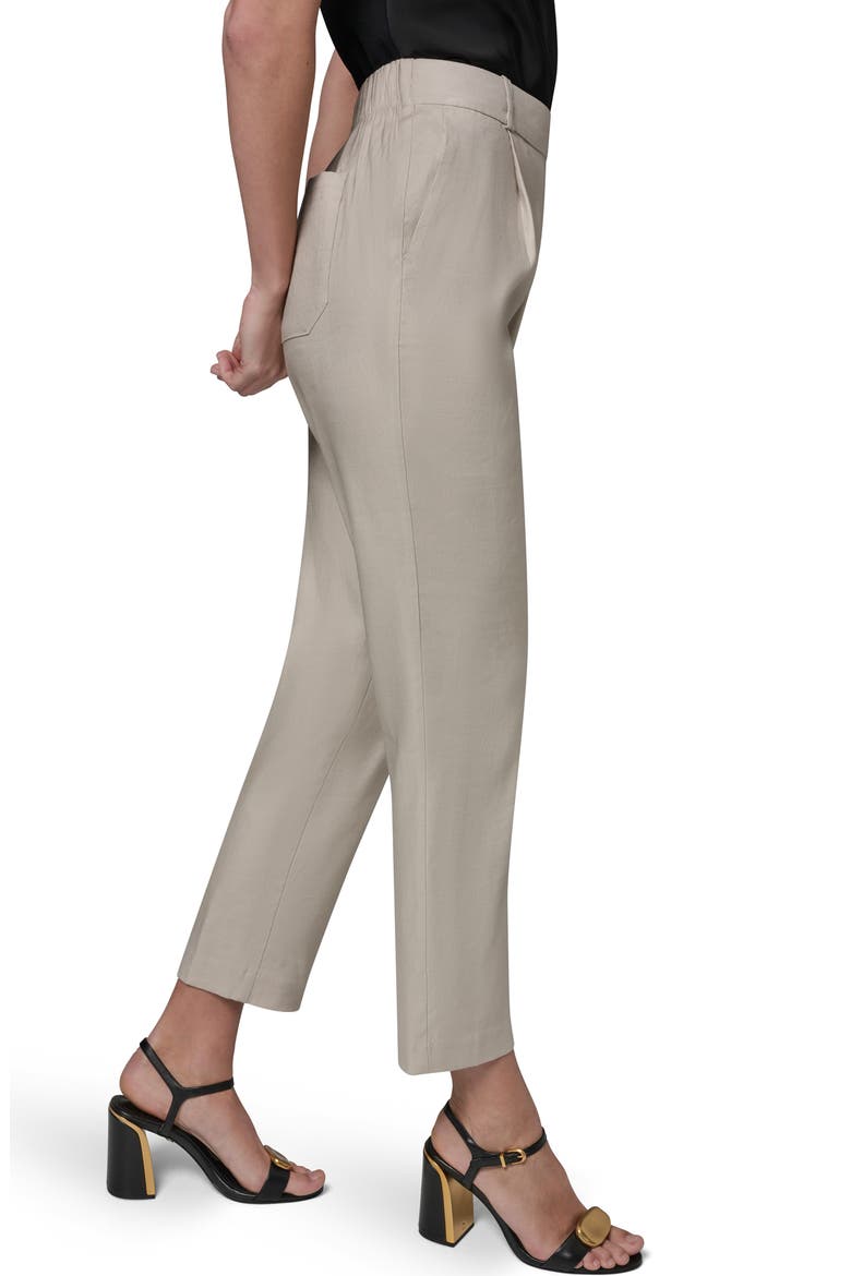 Linen Blend Straight Leg Ankle Pants, Alternate, color, TUSCAN GREY