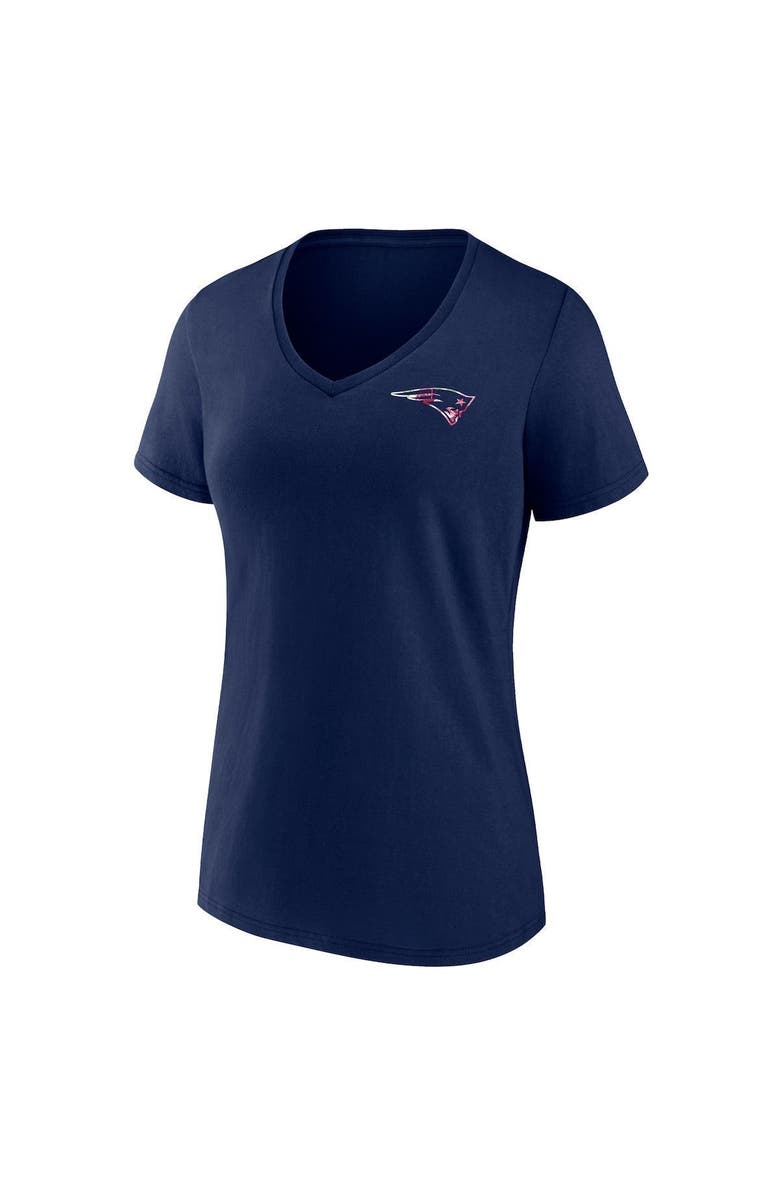 FANATICS Women's Fanatics Branded Navy New England Patriots Plus Size Mother's Day #1 Mom V-Neck T-Shirt, Alternate, color, Navy