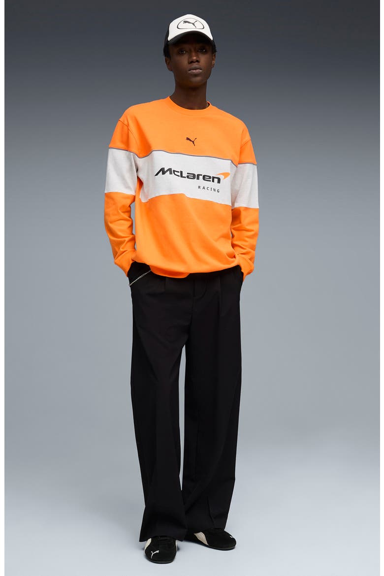 McLaren Long Sleeve Cotton Graphic T-Shirt, Alternate, color, PAPAYA
