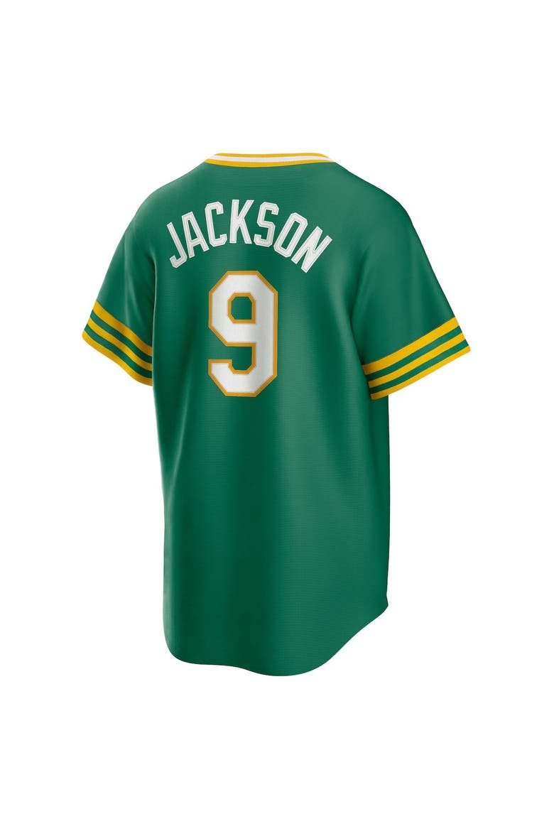 Men's Nike Reggie Jackson Kelly Green Oakland Athletics Road Cooperstown Collection Player Jersey, Alternate, color, Kelly Green