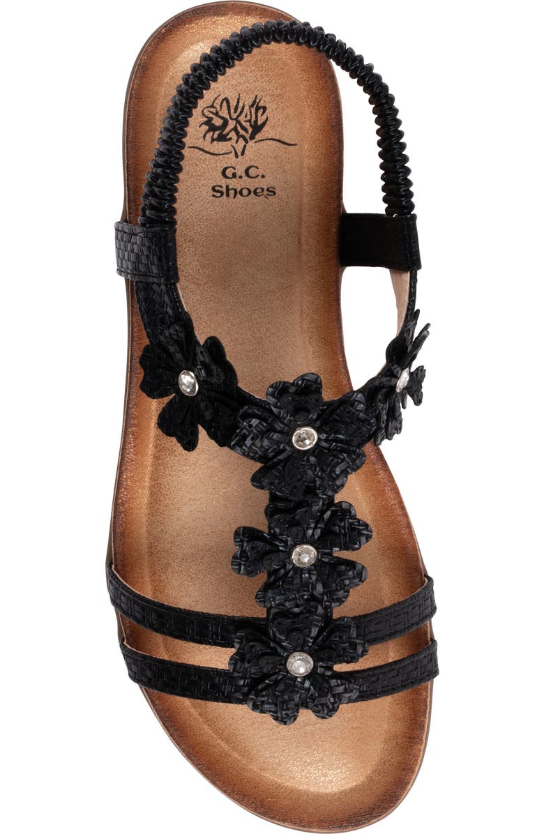 GOOD CHOICE NEW YORK Lily Floral Slingback Sandal, Alternate, color, Black