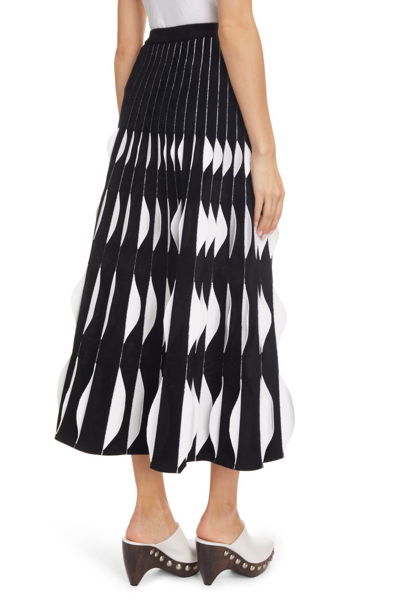 Alaïa 3D Python Pattern Midi Skirt, Alternate, color,