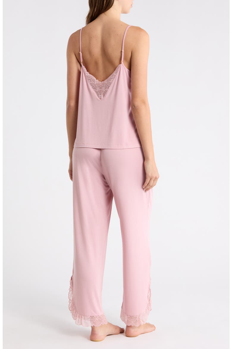 Moonlight Eco Lace Trim Pajamas, Alternate, color, PINK ZEPHYR