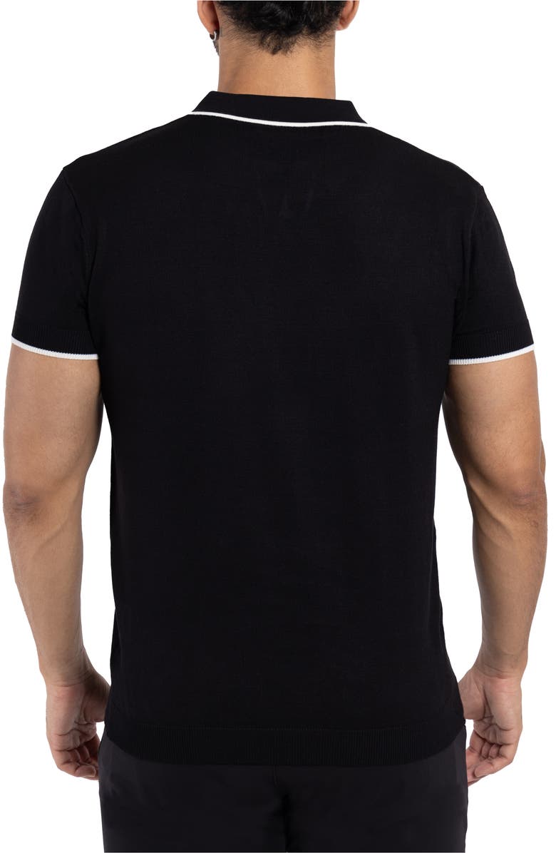 XRAY V-Neck Polo Sweater, Alternate, color, Black