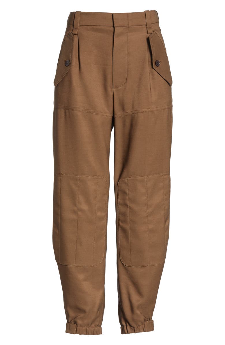 Chloé Fluid Crop Cargo Pants, Alternate, color,