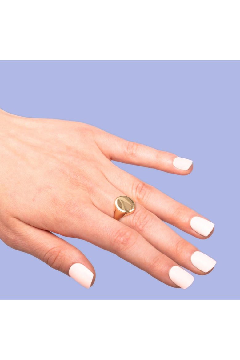 Oval Signet Ring, Alternate, color, Yellow Gold