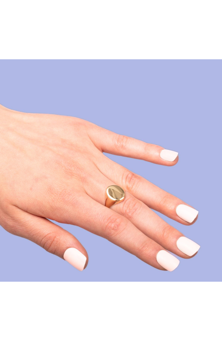 The Lovery Fine Jewelry Oval Signet Ring, Alternate, color, Yellow Gold