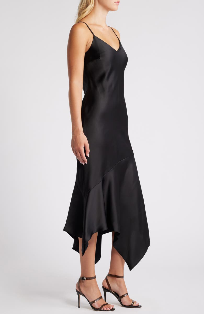 Steve Madden Lucielle Handkerchief Hem Satin Slipdress, Alternate, color,