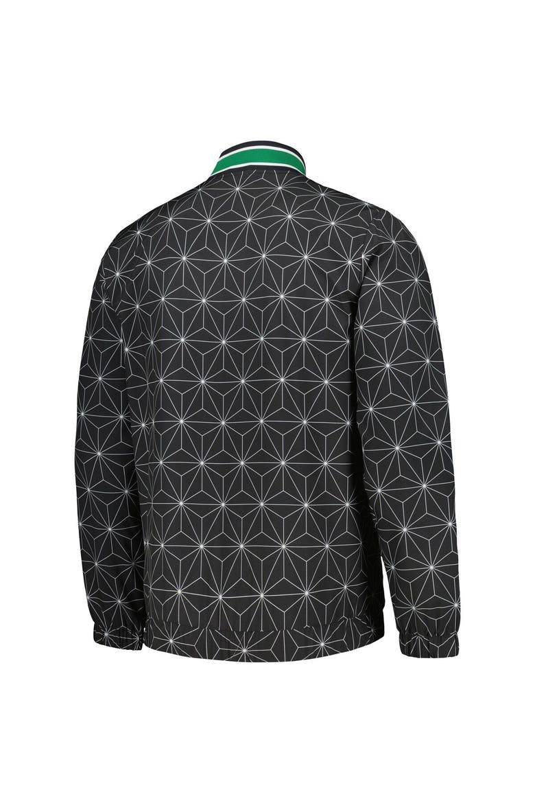 Men's Starter Black Boston Celtics In-Field Play Fashion Satin Full-Zip Varsity Jacket, Alternate, color, Black
