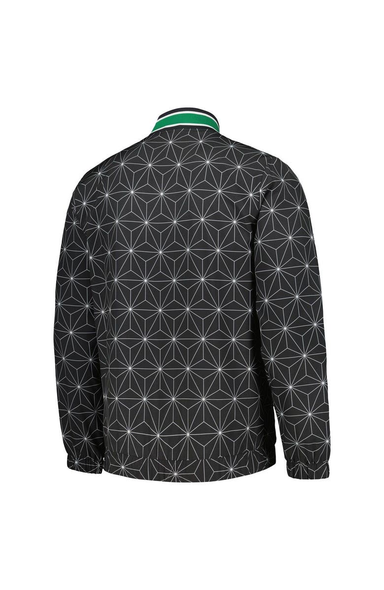 STARTER Men's Starter Black Boston Celtics In-Field Play Fashion Satin Full-Zip Varsity Jacket, Alternate, color, Black