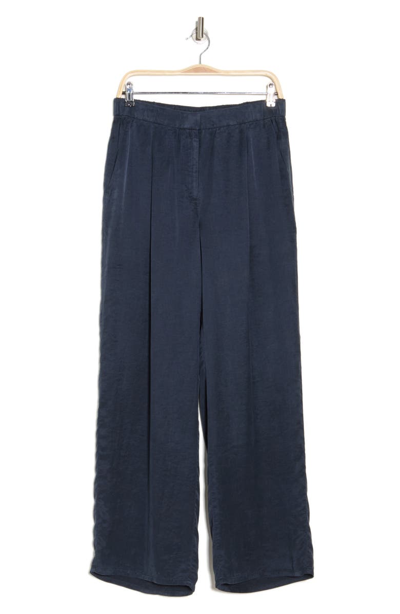 Eileen Fisher Pleated Wide Leg Pants, Alternate, color, Ocean