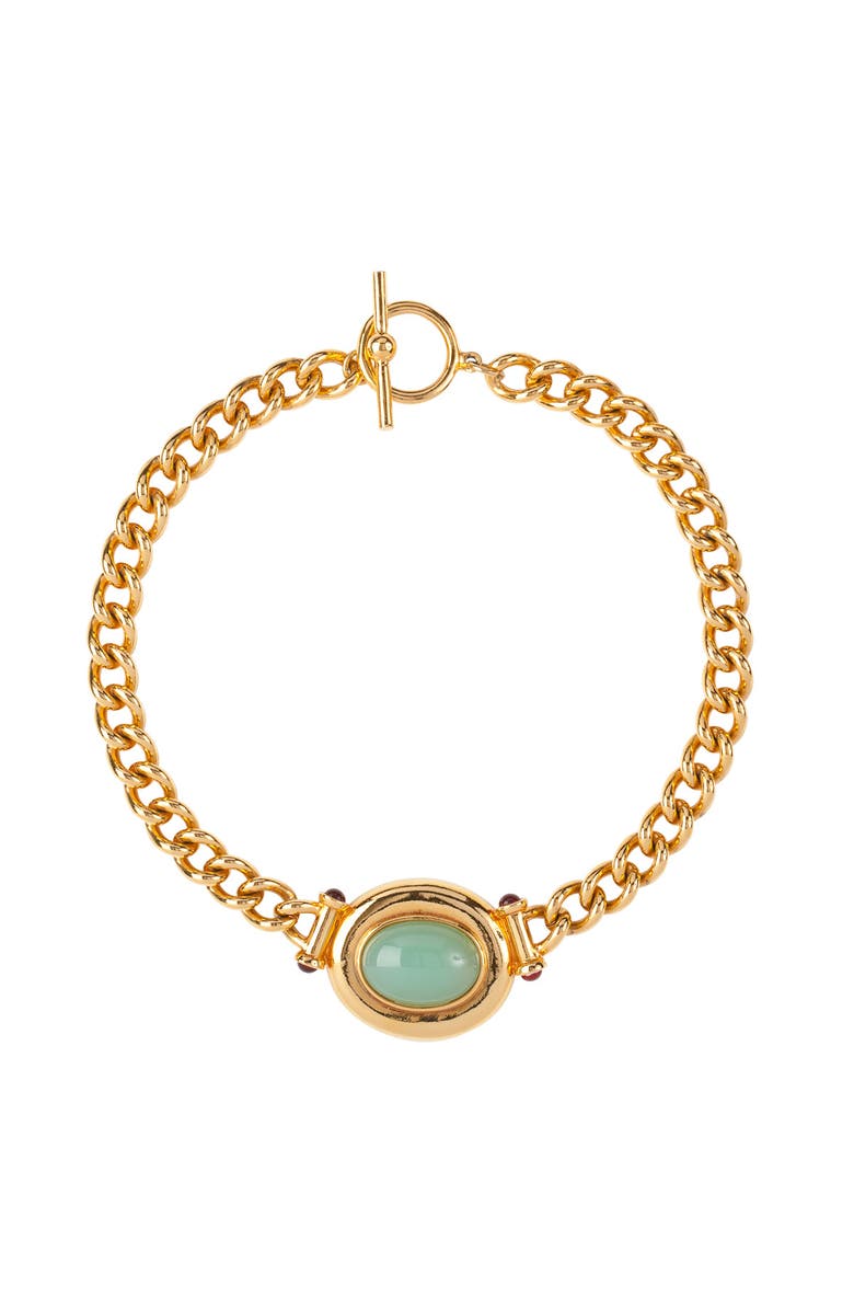 Susan Caplan 1990s Vintage Elizabeth Taylor Cabochon Necklace, Main, color, D'orlan