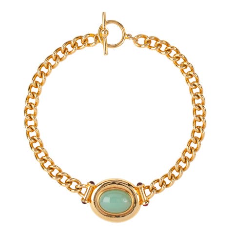 1990s Vintage Elizabeth Taylor Cabochon Necklace