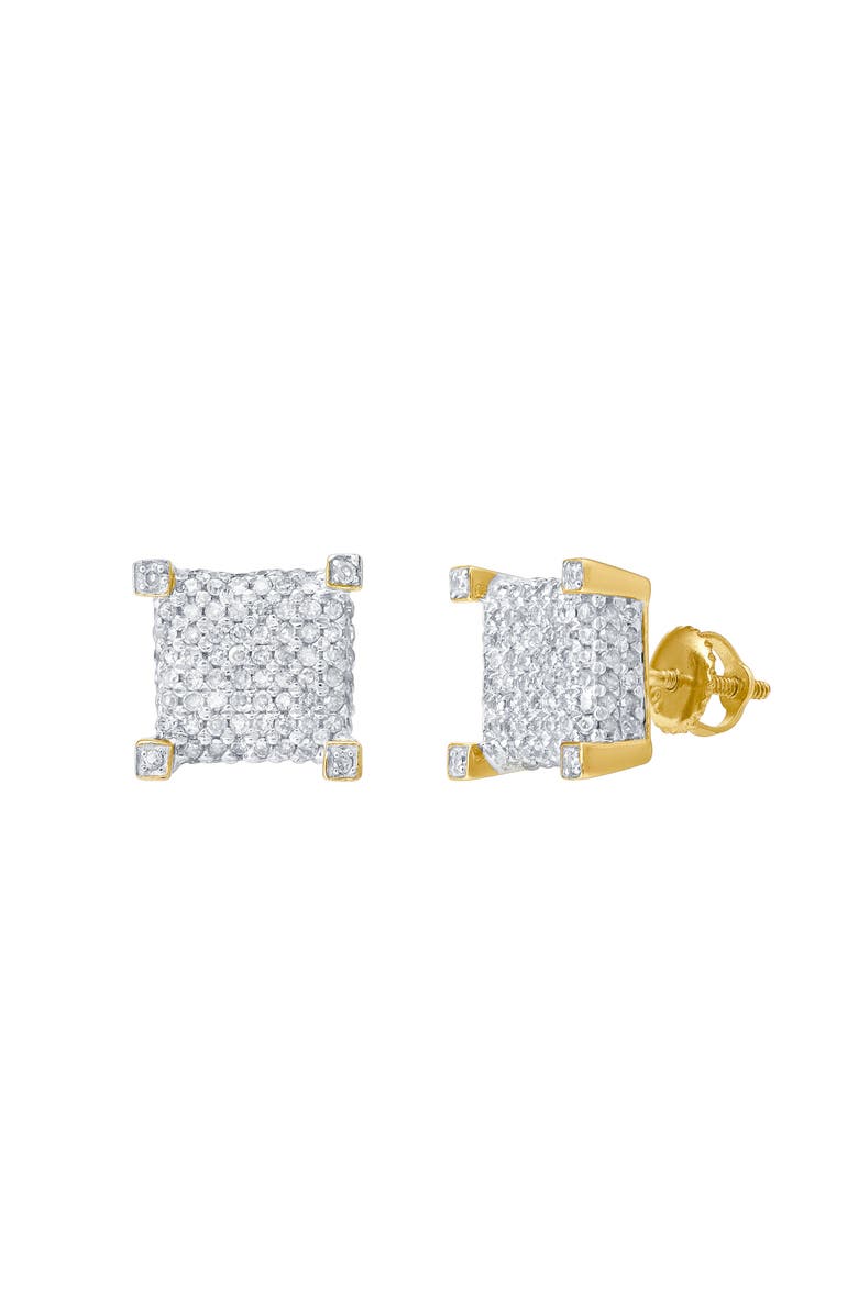 LuvMyJewelry Reverie 10K Gold Diamond Stud Earrings - 0.75 CT, Main, color, 10K Yellow Gold