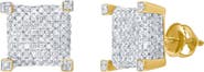 LuvMyJewelry Reverie 10K Gold Diamond Stud Earrings - 0.75 CT