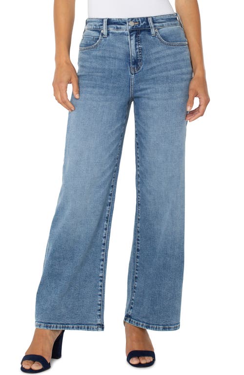 Liverpool Los Angeles Petite Stride High-rise Wide-leg Jeans In Carbon Canyon