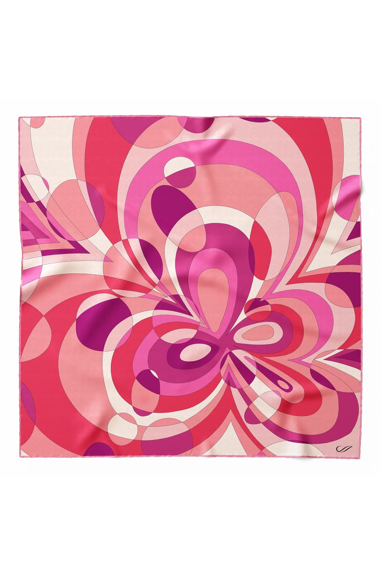 Michelle - Silk Bandana for Women, Main, color, Fuchsia