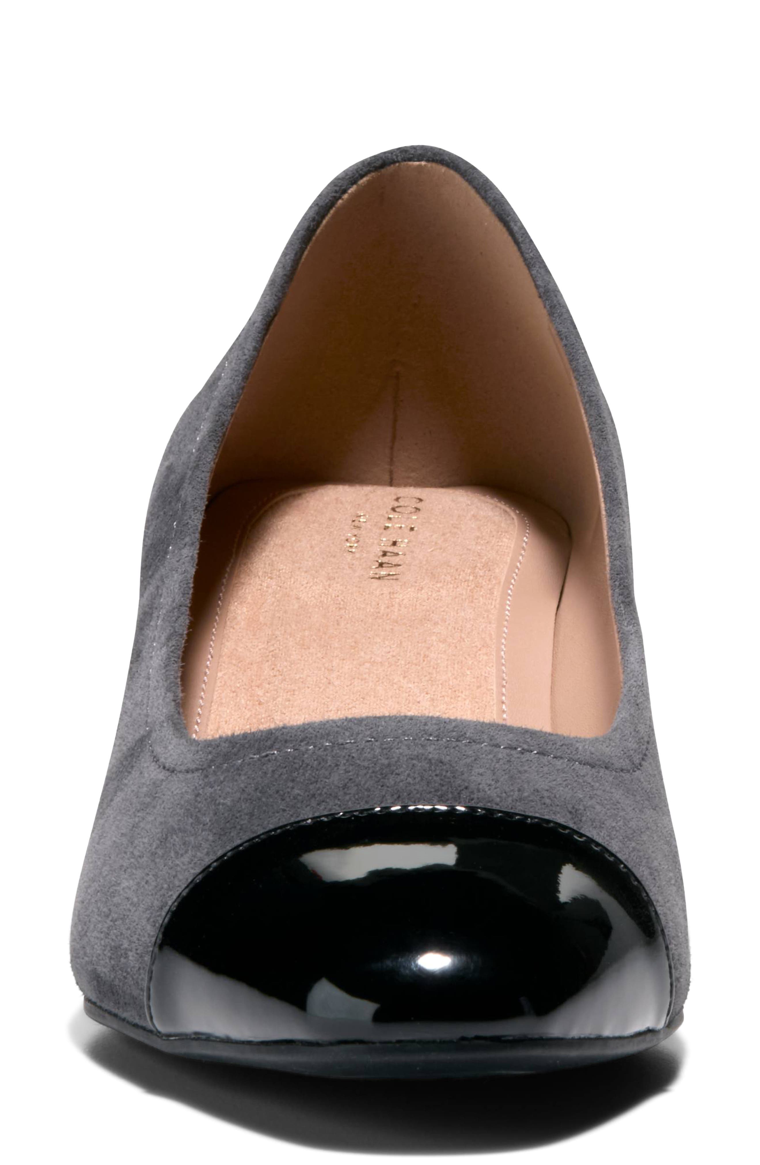 Go-To Malta Wedge Pump, Alternate, color, BLACKENED PEARL / BLACK PATENT