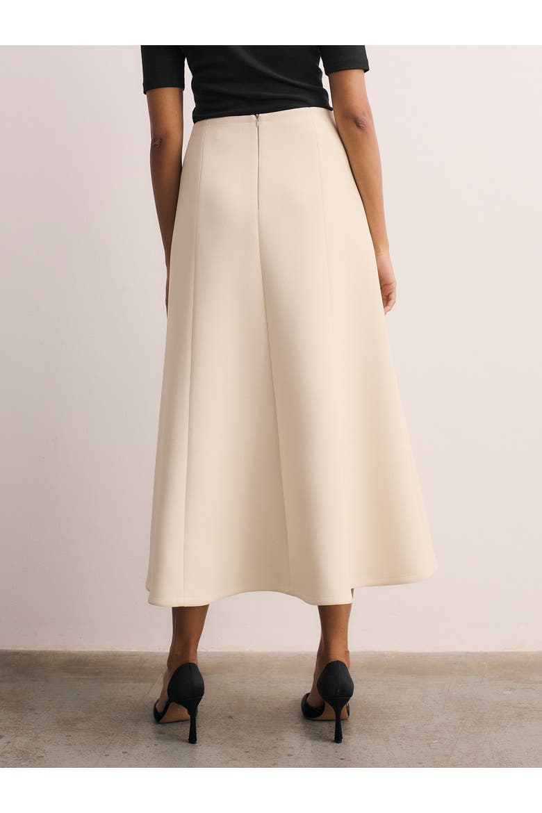 Ellingham High Waisted A-Line Midi Skirt, Alternate, color, Neutral