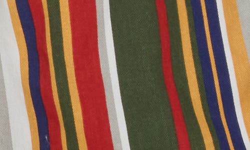Shop Bdg Urban Outfitters Stripe Twill Shorts In Green Multi