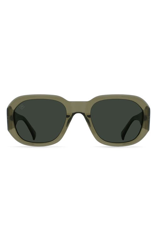 RAEN Zouk Polarized Square Sunglasses in Cambria/Green Polar 