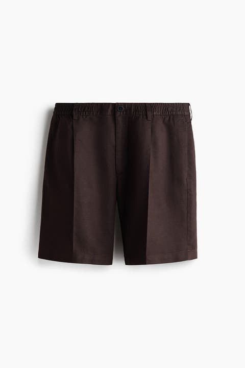 Relaxed Fit Linen-blend Shorts