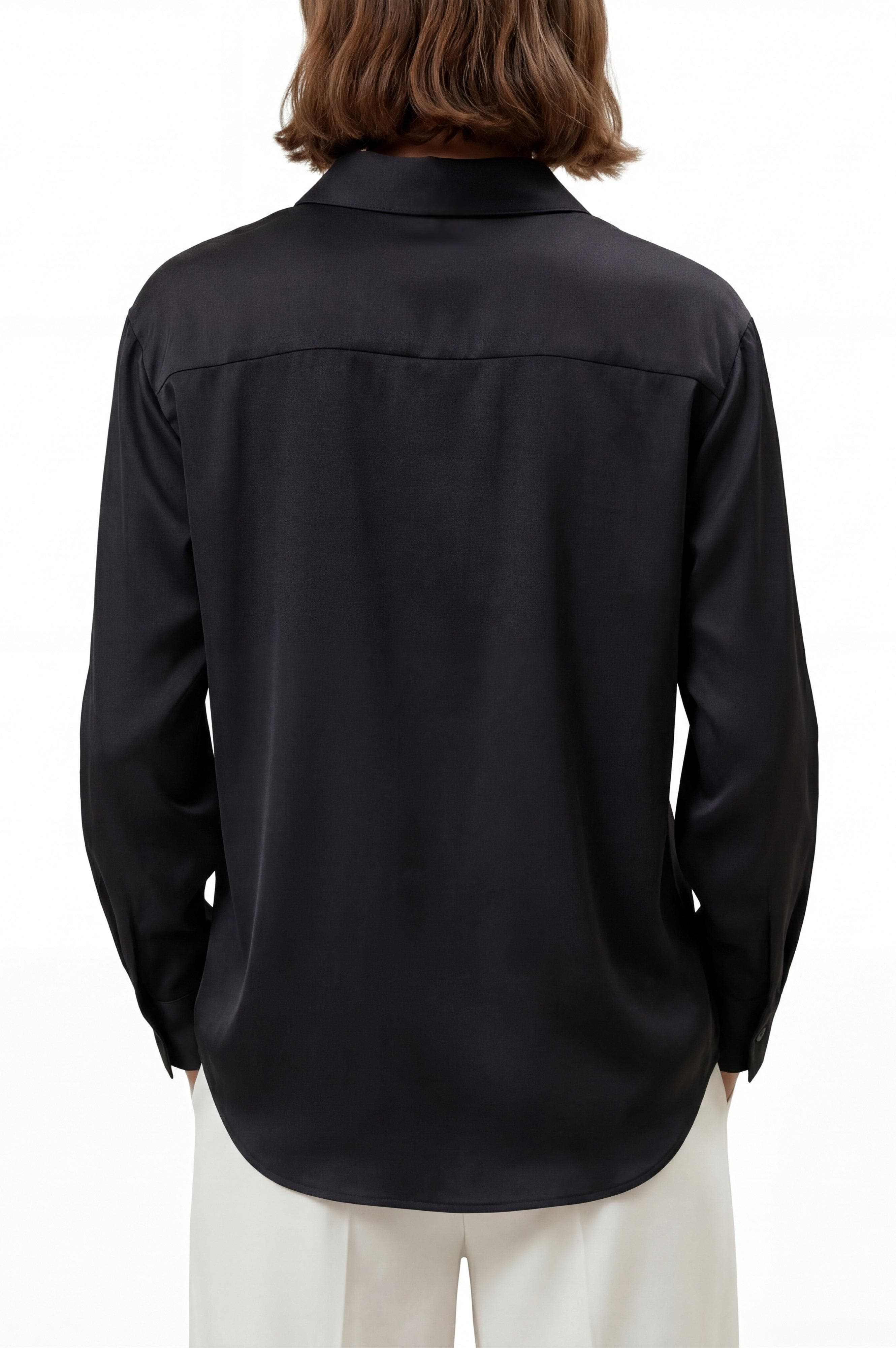 Women's Button Down Satin Silk Shirt - image 2