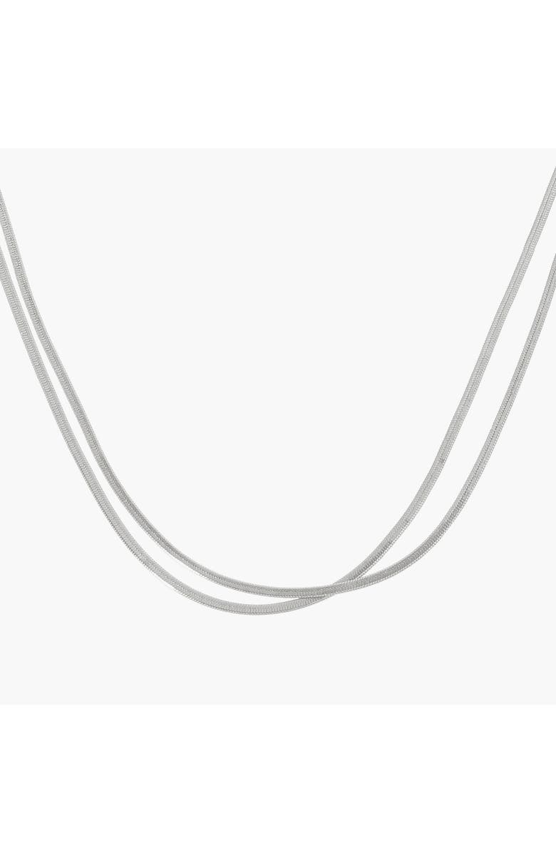 AllSaints Layered Snake Chain Collar Necklace, Alternate, color, 