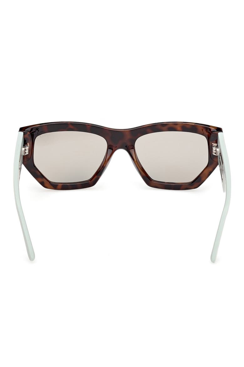 Geometric Sunglasses, Alternate, color, HAVANA/ OTHER / GREEN MIRROR