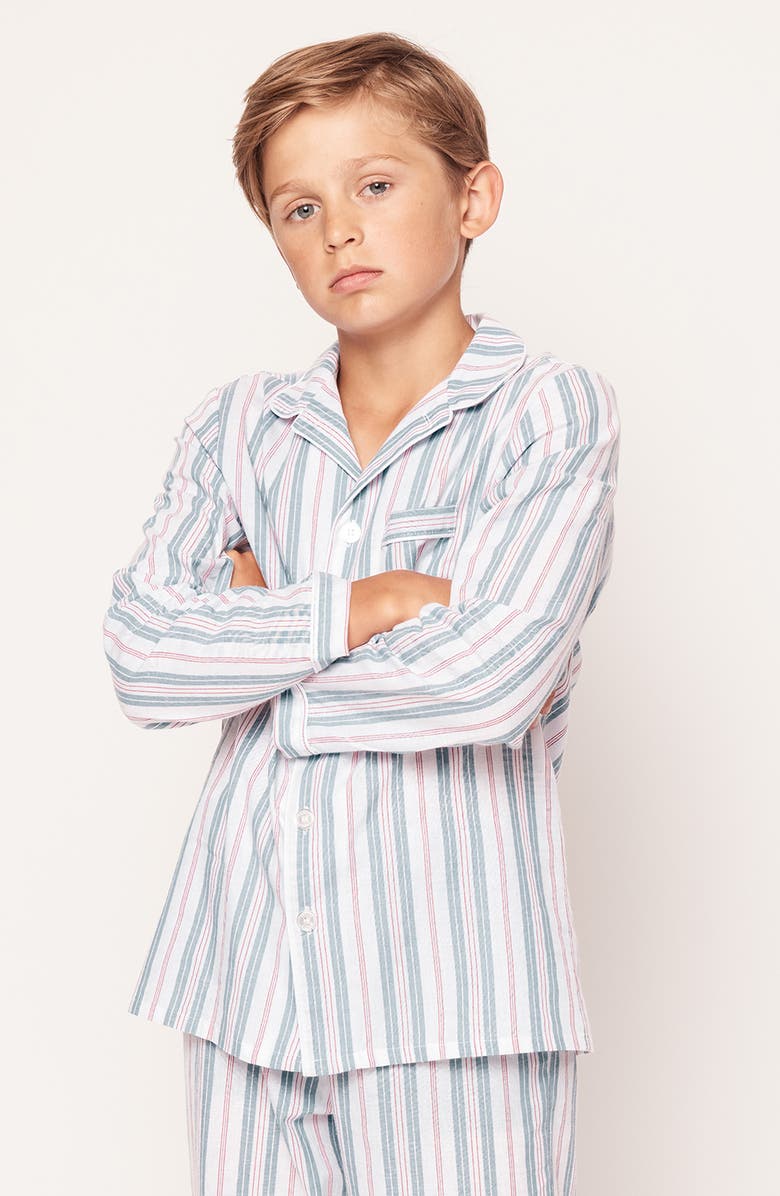 Petite Plume Kids' Stripe Two-Piece Pajamas, Alternate, color, 