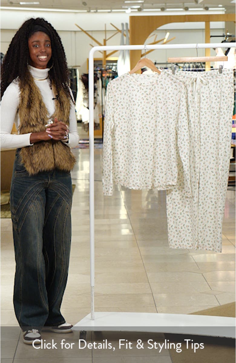 Rosebud Organic Cotton Jersey Pajamas, sales video thumbnail