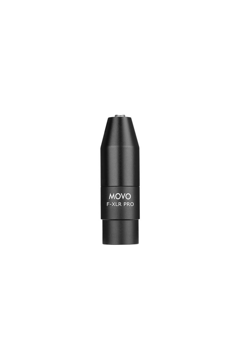 MOVO FXLR-PRO 3.5mm (TRS) Mini-Jack Female Microphone Adapter to 3-pin XLR Male Connector, Alternate, color, Black