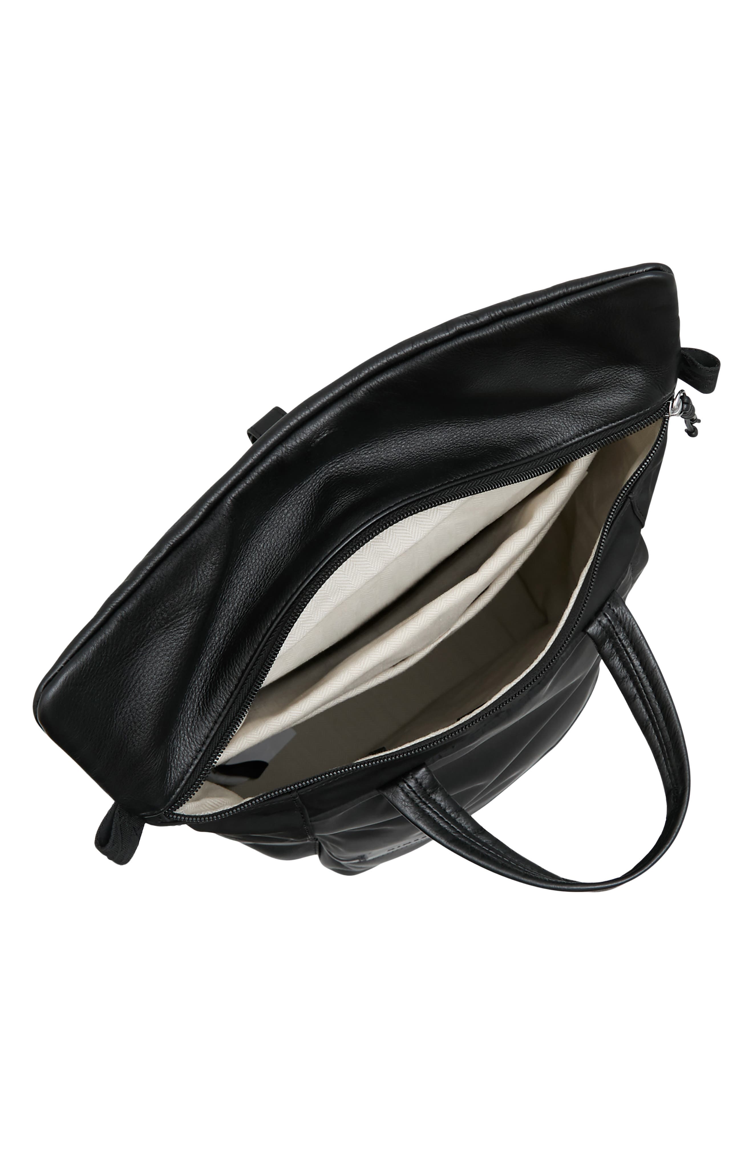 Power Move Leather Laptop Backpack, Alternate, color, BLACK