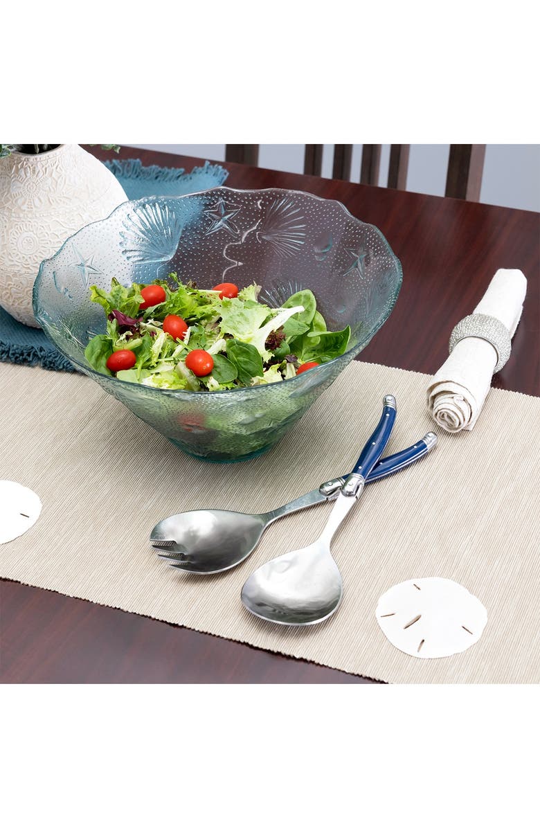 FRENCH HOME Laguiole Connoisseur 2-Piece Salad Server Set - Navy Blue, Alternate, color, Navy Blue